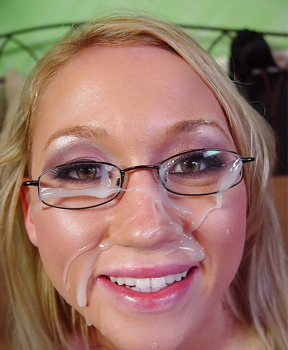 Blonde Glasses Facial Cumshot