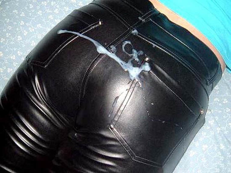 Cumming leather pants free porn photo
