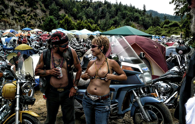Nasty biker chick naked