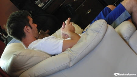 brunette cutie gets some cum over herself         