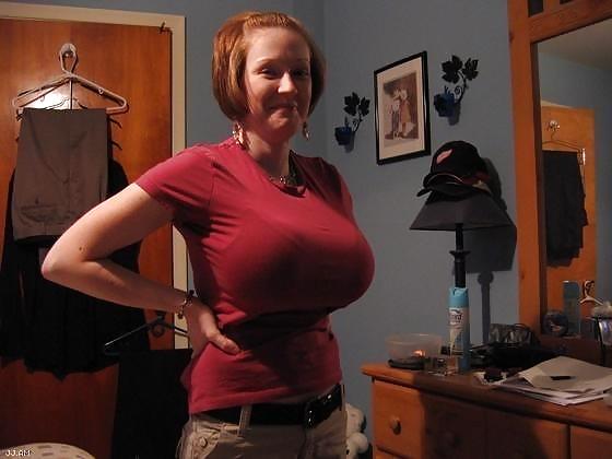 Big tits in tight tops
