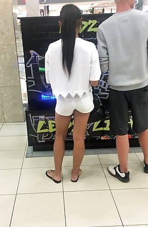 Sporty and tight asian mall teen tiny shorts