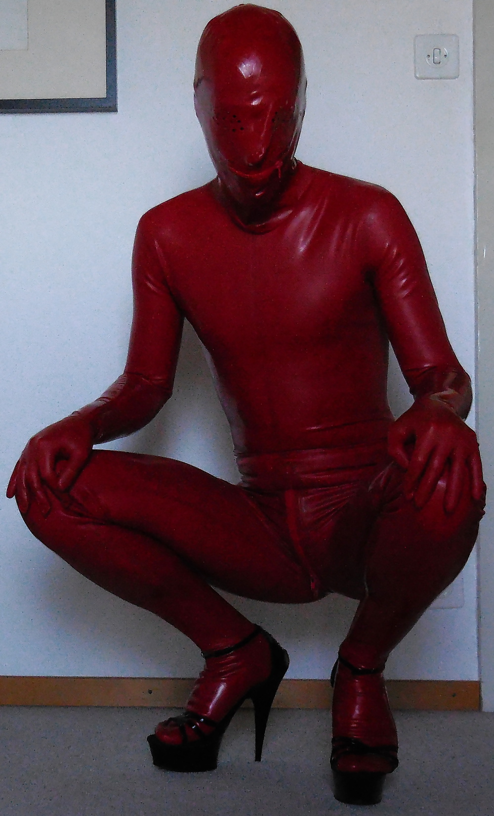 red latex catsuit pict gal