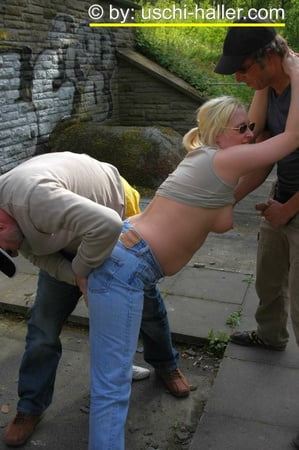 blonde cum slut dany sun fucking outdoor         