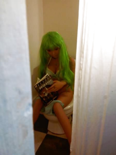Nina on the crapper pict gal