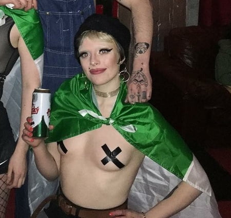 stupid feminist whore exposed herself         