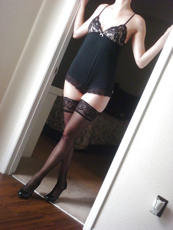 Afternoon Surprise - Black Heels and Thigh Highs