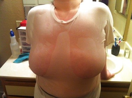 Huge boobs in a wet T-Shirt