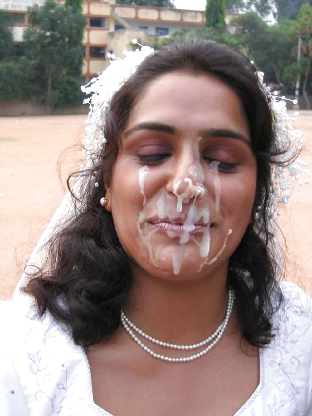 Indian girl cum on face.