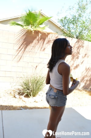 hot sunbathing evolves into a sexy show         