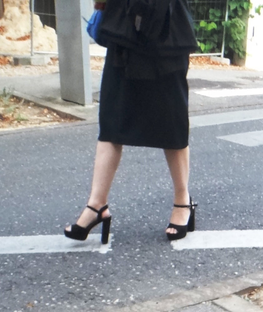Candid mature in high heels photo #324419588