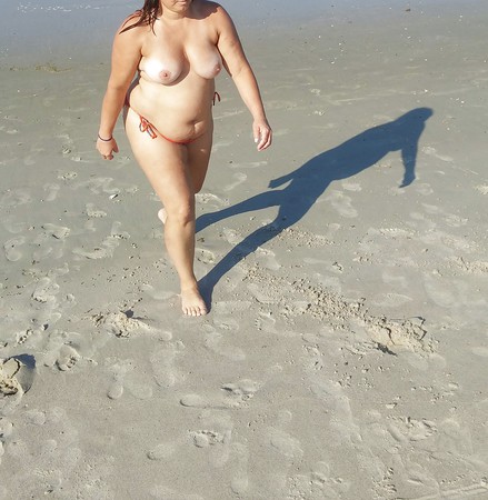 Beach day with my sexy wife. Big ass big clit milf