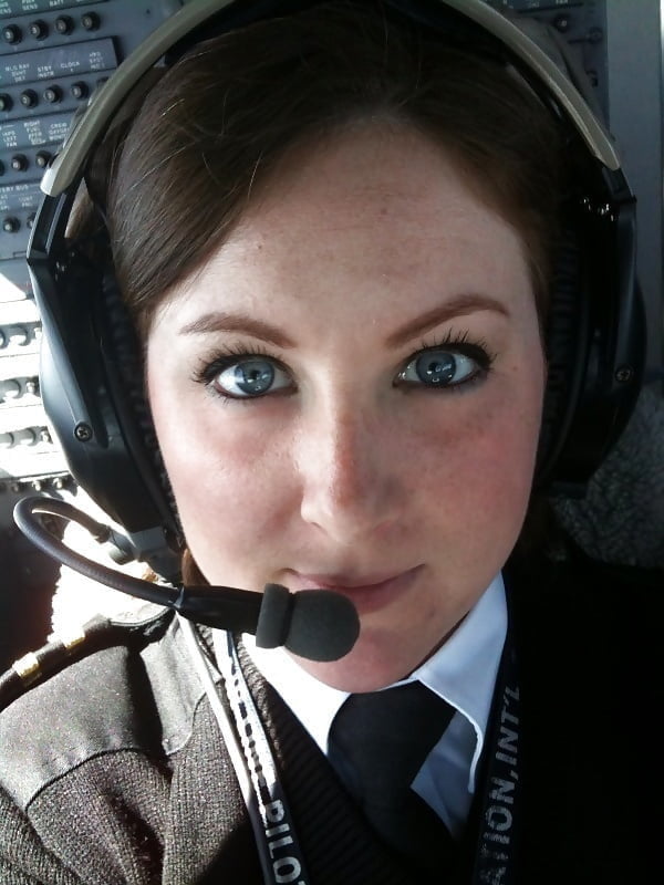 Pilot with bright blue eyes and gorgeous tits - 50 Photos 