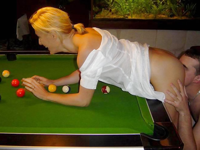 wife as a bonus for partners in the billiard pict gal