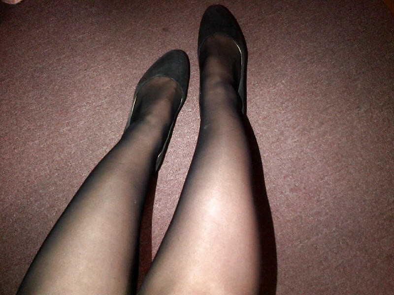 My GF Legs Feet & Black Stockings pict gal