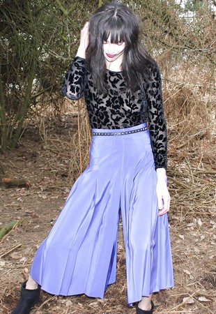Pleated culottes, pants, falten hosenrock