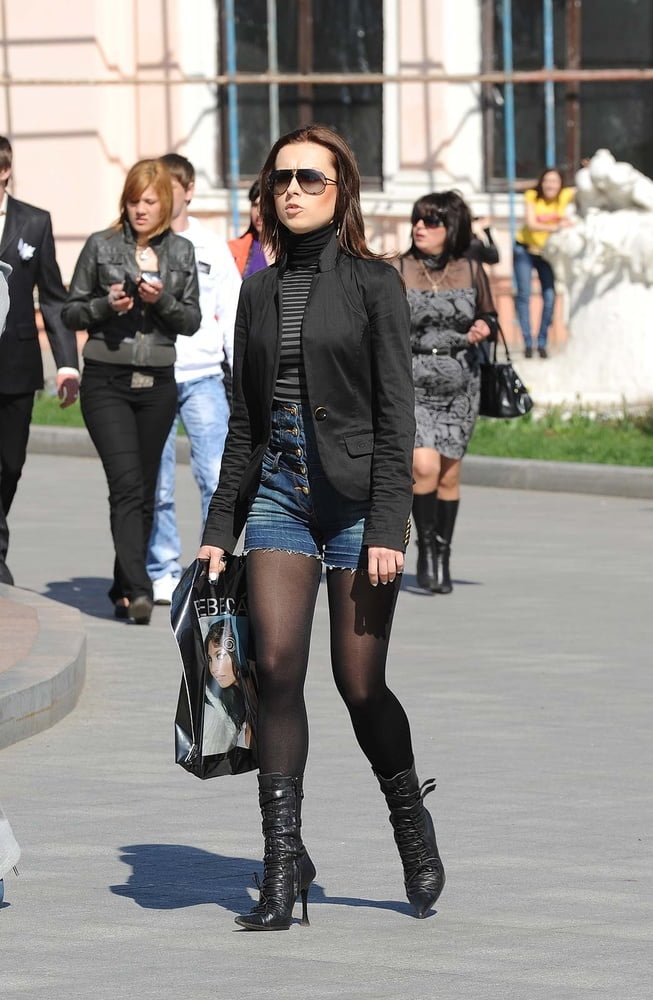 Boots And Pantyhose In The Streets - 157 Photos 