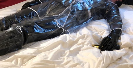 transparent pvc plastic fetish masturbation         