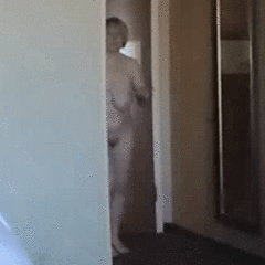Naked in hotel window GIFs