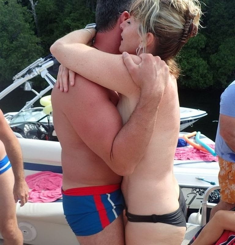 Several couples, partying on a boat - 60 Photos 