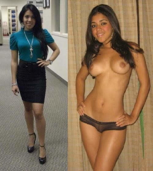 Ebony Black Dressed Undressed Before After Clothed Naked 122 Pics