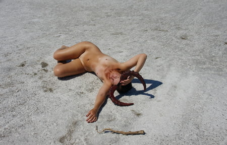 80 Kinky Pictures of Lying naked on the salt of the saltlake Elton - Russia thumbnail