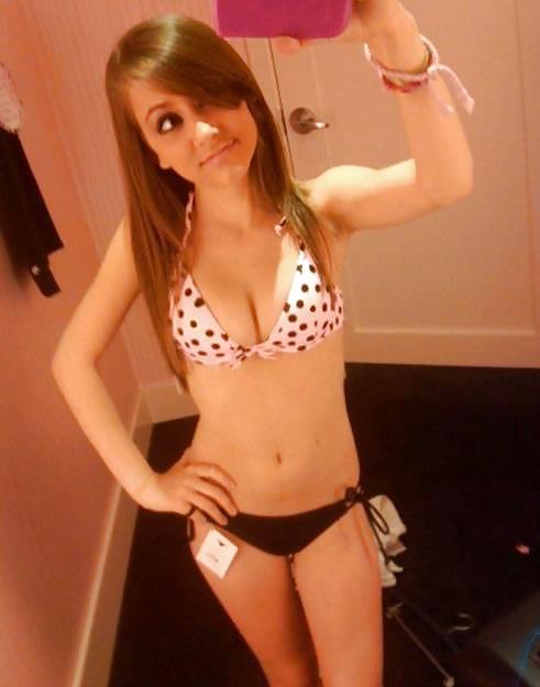 The Beauty of Amateur Skinny College Teens Self Pic pict gal