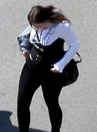 candid fatty teen in black leggings pict gal