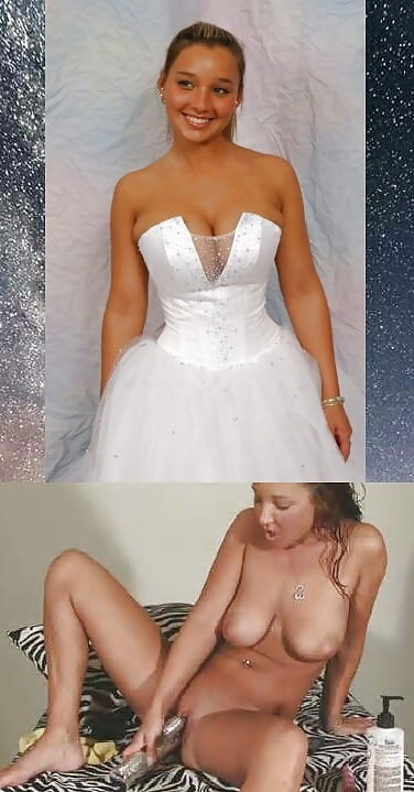 Undressed bride dressed Dressed/undressed photo