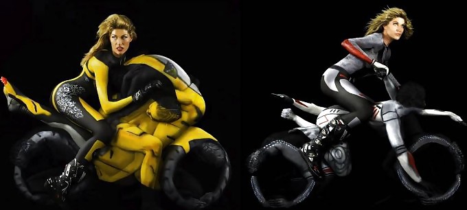HUMAN MOTORCYCLES&CARS (BODY PAINTING TRINA MERRY&EMMA HACK) pict gal