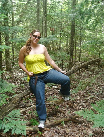 Chubby Milf in the forest