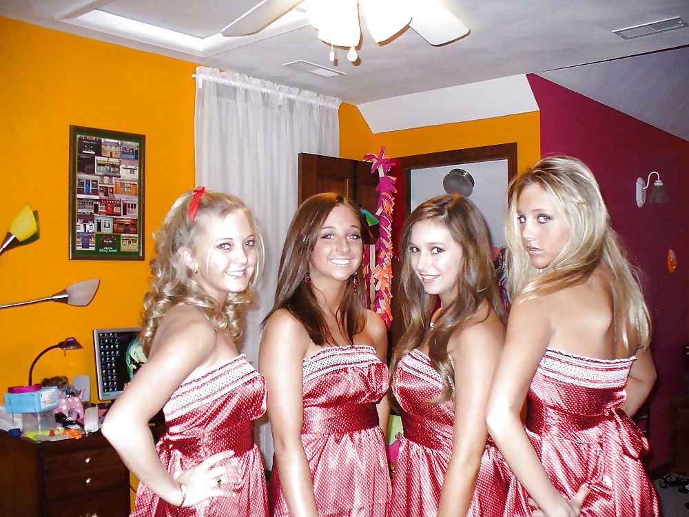 2 or more girls in Satin Prom dresses pict gal