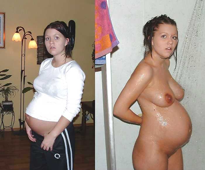 Pregnant Amateurs - Dressed & Undressed 4 pict gal