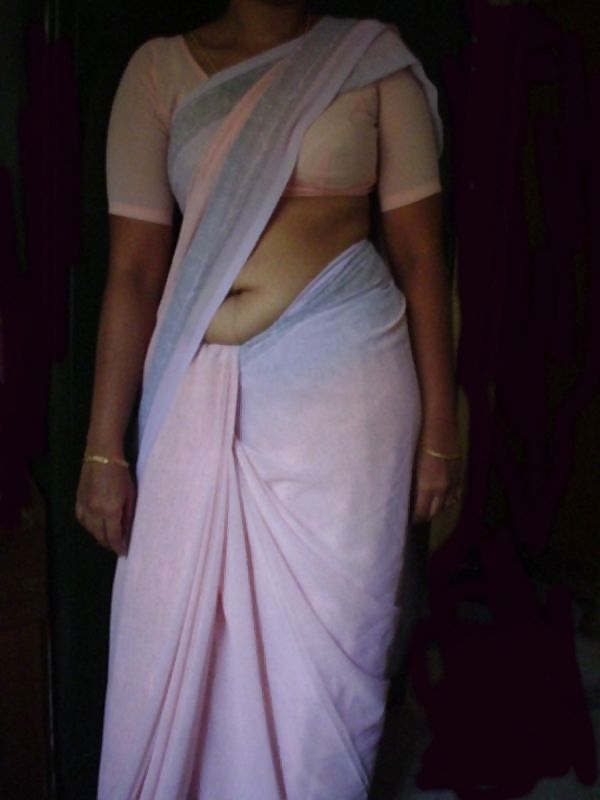 Nude pink stained glass saree pantsuit by gaurav gupta available
