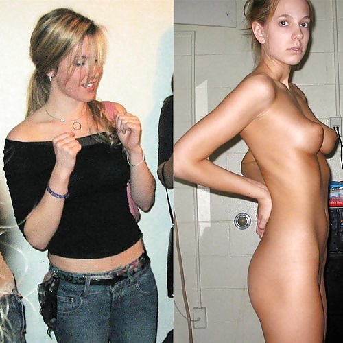 Clothed unclothed, dressed undressed, girls and matures pict gal