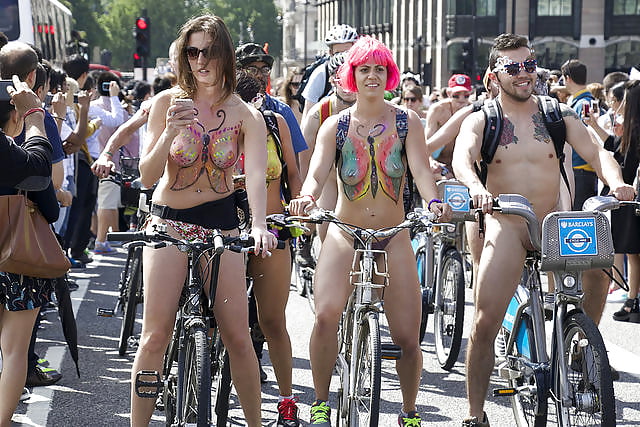 Naked bike ride cycling showing titis & pussies some cocks 5 pict gal