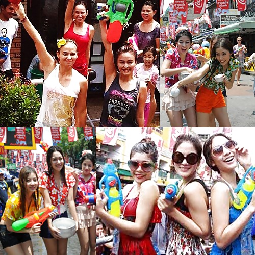 Amateur Self Shot Songkran Festival Thailand Funny Day pict gal