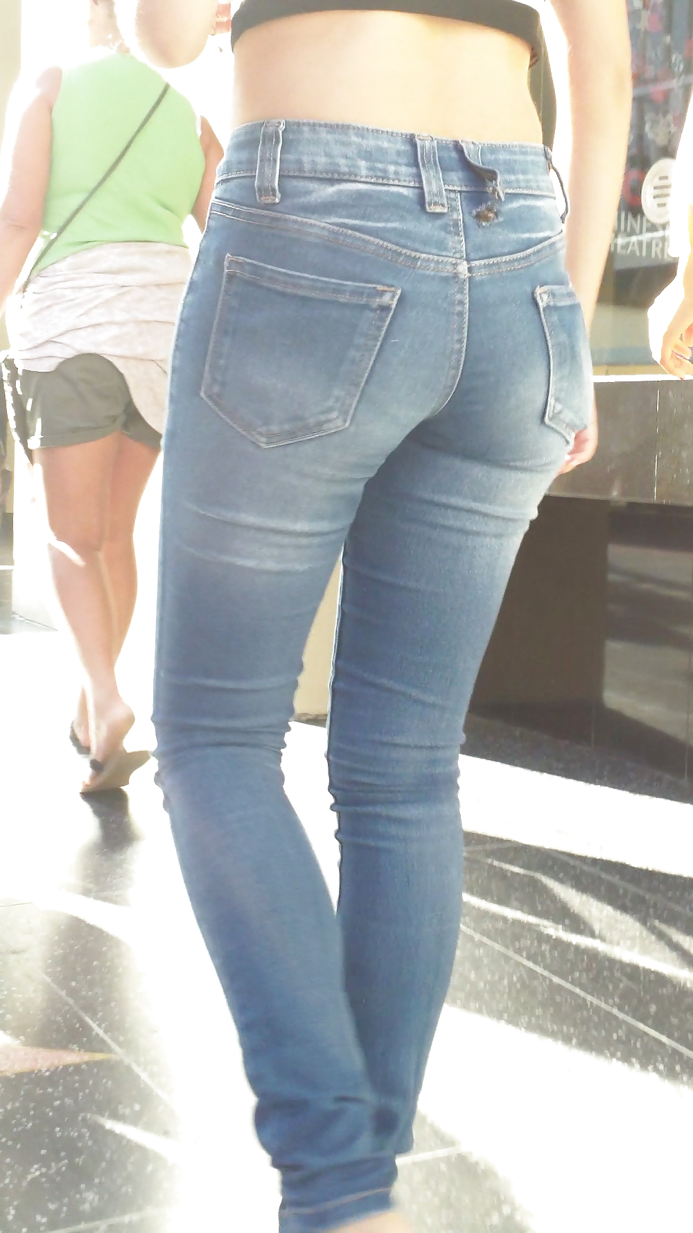 Beautiful Cute Tight Teen Ass And Butt In Blue Jeans 34