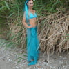 turquoise outfil