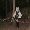 In a sable cape