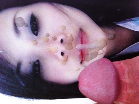 asian cutie with beautiful lips gets a facial tribute