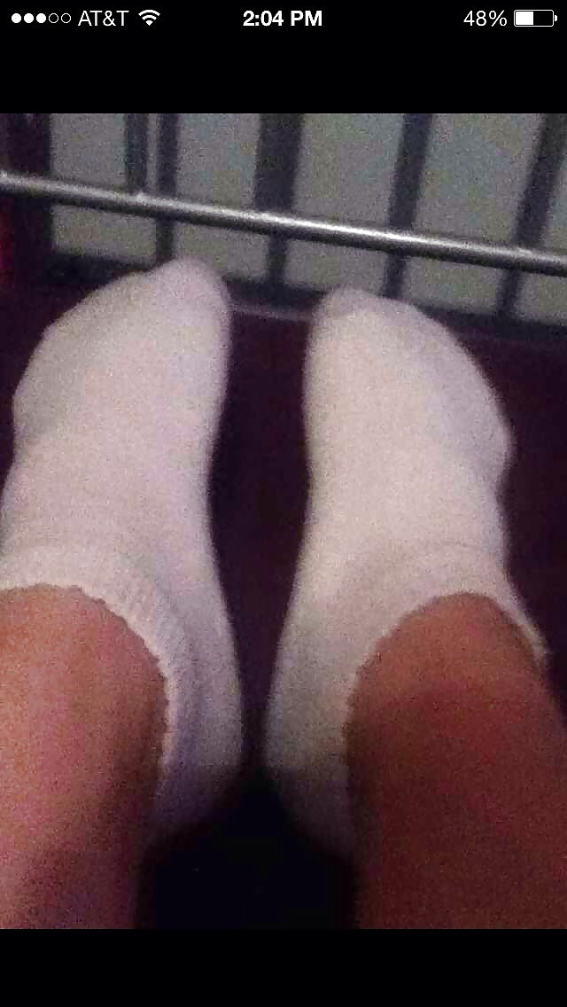 trisha stinky white ankle socks pict gal
