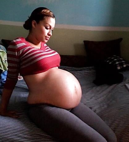 Pregnant BBW with glasses nailed