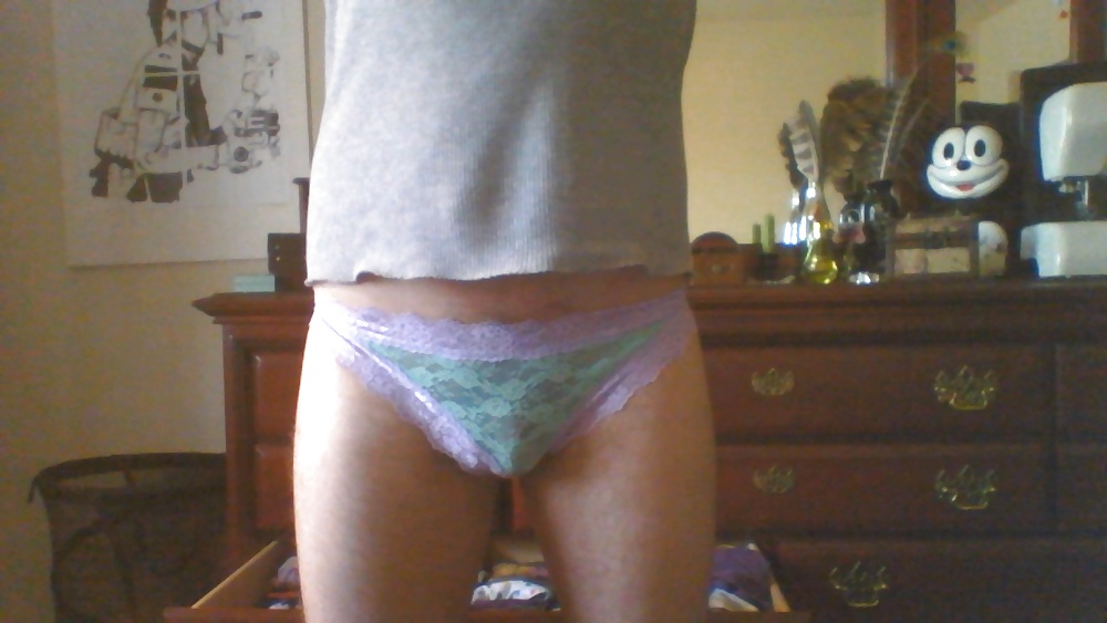 Green and purple panties pict gal