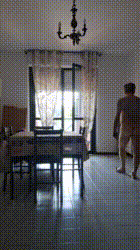I walk around the house naked