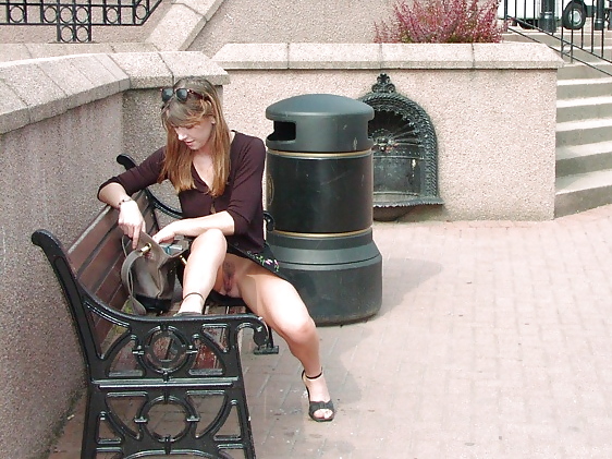 Beautiful Upskirt on a Bench by TROC pict gal